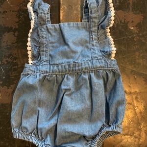 Old navy Denim ruffle Romper.